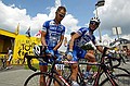 Tour de France - 6 juli 2004<br />3e etappe: Waterloo - Wasquehal<br />Tom en Servais voor de start in Waterloo<br />FOTO: COR VOS
